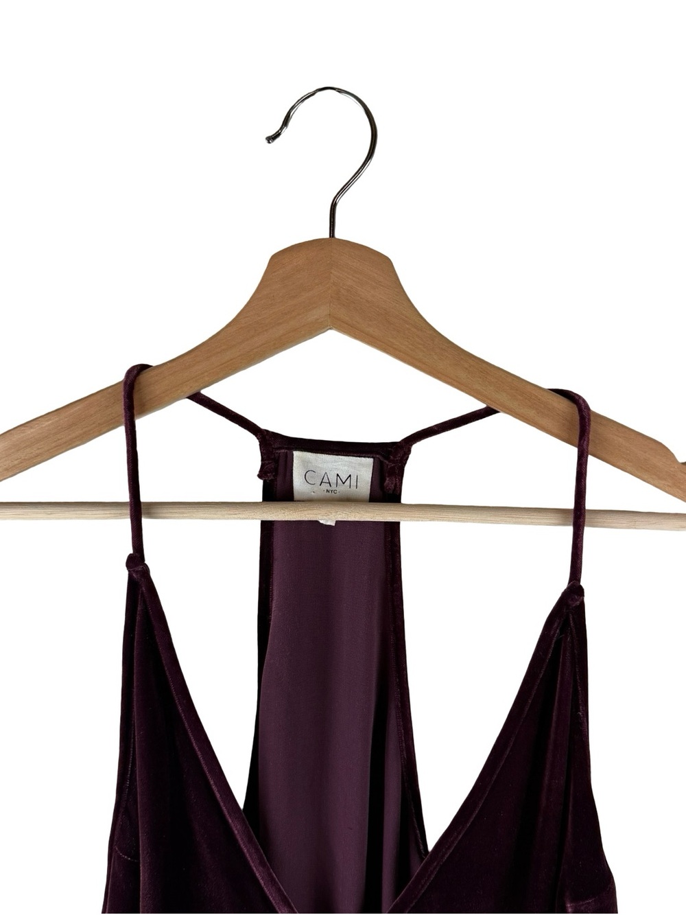 Cami NYC the Whitney Velvet Racerback in Bordeaux - Picture 6 of 8